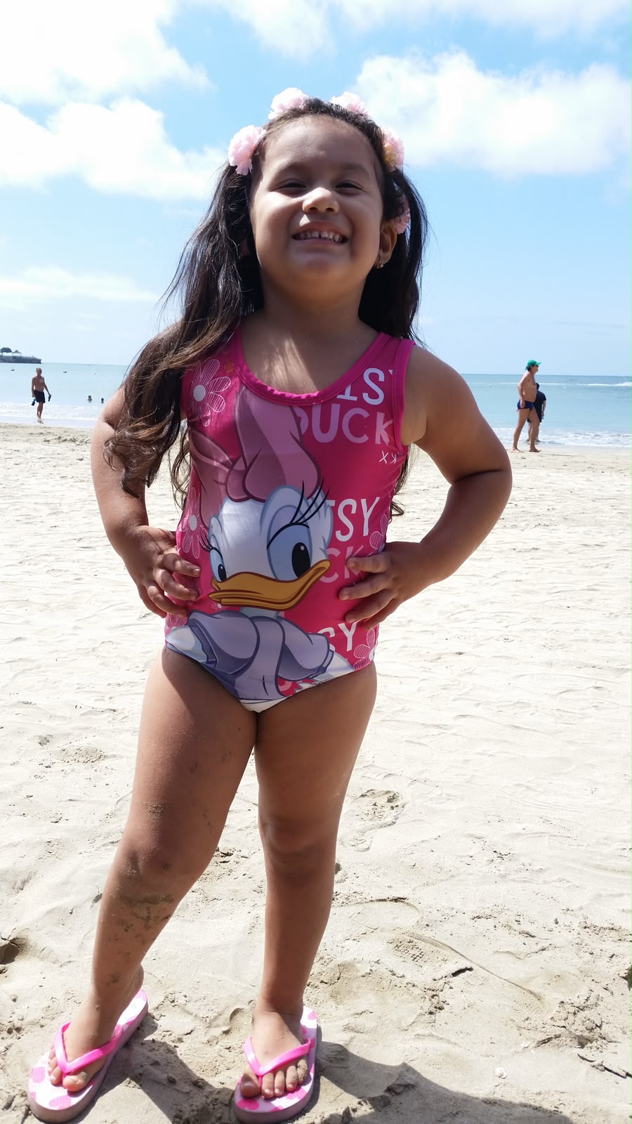 Dasha disfrutando un día en la playa